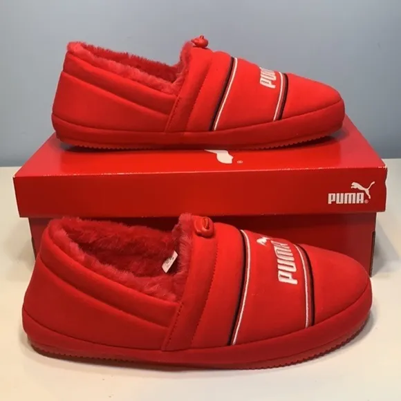 Puma Tuff Mocc Jersey Slippers Red New With Box