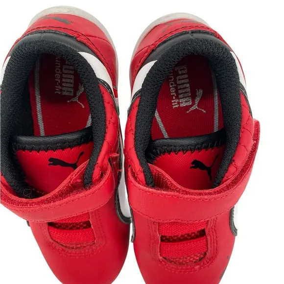 Puma x Ferrari Red Sneakers Toddler 10.5 Boys Girls Velcro Racing Shoes