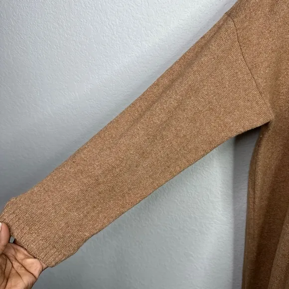 Purejill Sweater Dress Womens XL Tall Brown Turtleneck Neutral Minimalist Preppy