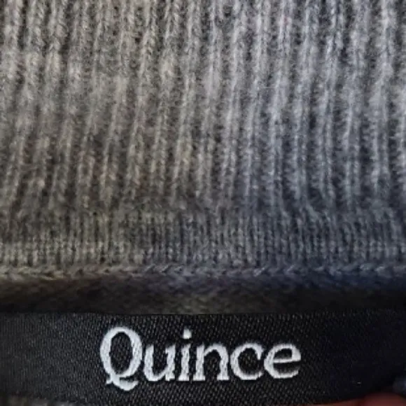 Quince Mongolian Cashmere Turtleneck Sweater Dress in Heather Grey Sz XS Luxury