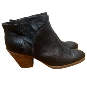 Rachel Comey Chocolate Brown Lizard Embossed Mars Ankle Boots Sz. 7