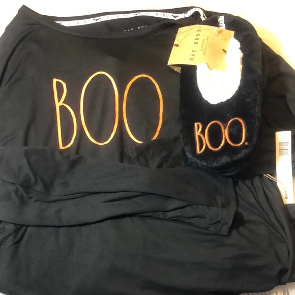 Rae Dunn &quot;BOO!&quot; Pajama Set - Large NWT