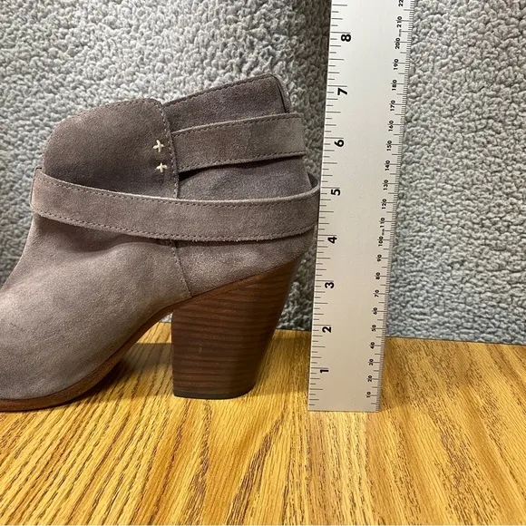 Rag &amp; Bone Harrow Granite Suede Strap Ankle Boots Sz 40 / 10