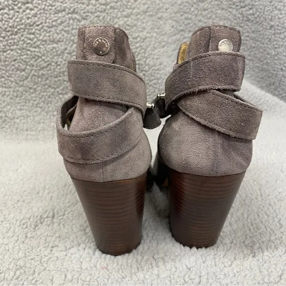 Rag &amp; Bone Harrow Granite Suede Strap Ankle Boots Sz 40 / 10