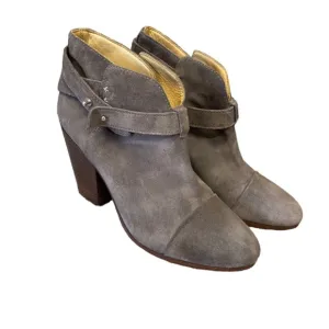 Rag &amp; Bone Harrow Granite Suede Strap Ankle Boots Sz 40 / 10