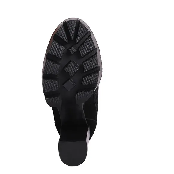 Rag &amp; Co. Black Quilted Yoko Platform Booties Lace Up D-Ring Women’s Size 10