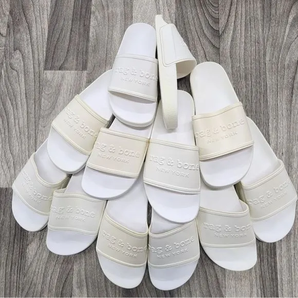 Rag &amp; Bone Pool Slides in White Brand New In Box in Size 9