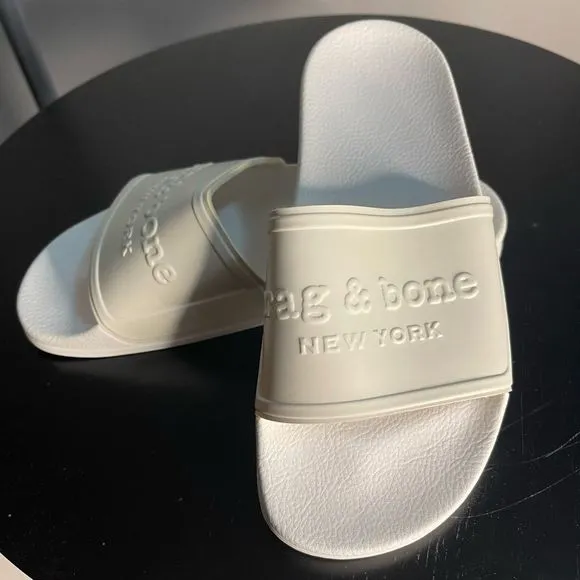 Rag &amp; Bone Pool Slides in White Brand New In Box in Size 9