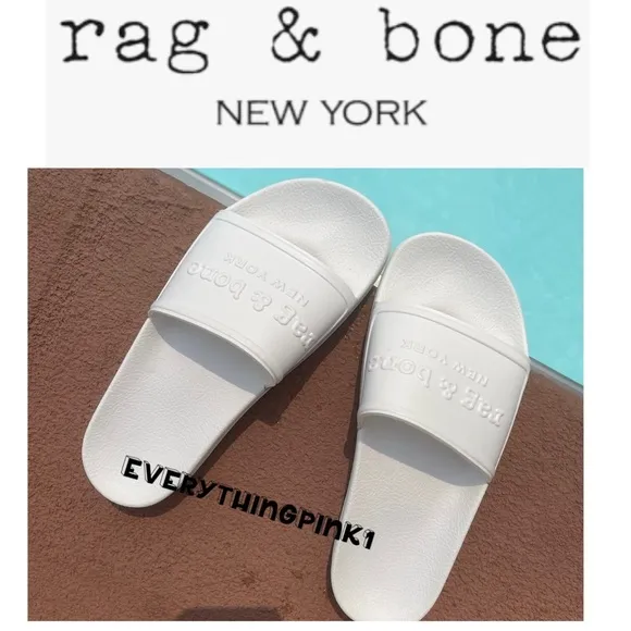 Rag &amp; Bone Pool Slides in White Brand New In Box in Size 9