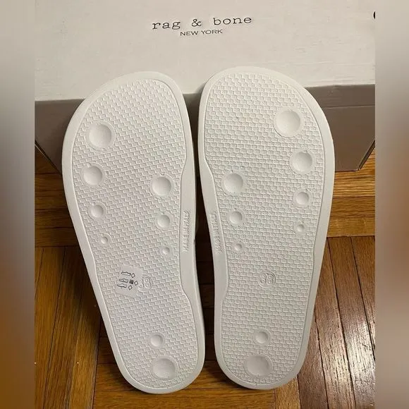 Rag &amp; Bone Pool Slides in White Brand New In Box in Size 9