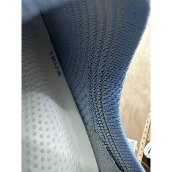Rag and Bone Brixley Knit Shoes Women Blue slip on canvas 39 8.5M EUC Ribbed