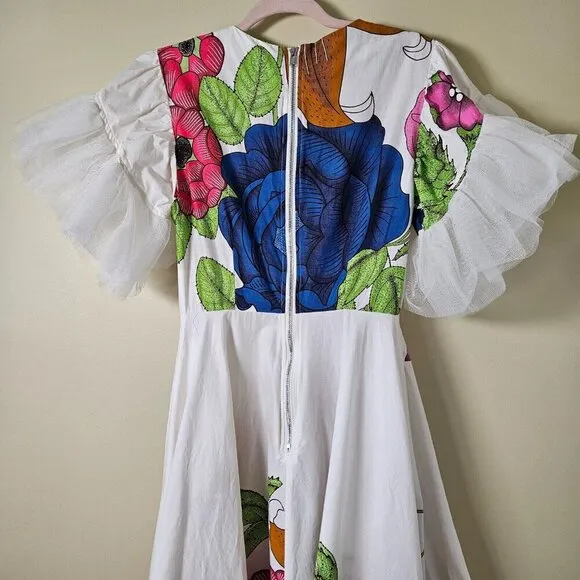 Rahyma Dress S Floral Ethnic Luxury African Print Fashion SS Full Skirt Boho
