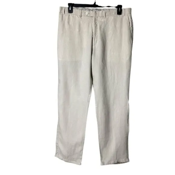 Ralph Lauren LRL Black Label Mens Linen Dress Pants Size 40 Beachy Quiet Luxury