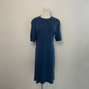 Ralph Lauren Navy Blue Knit Midi Dress | Minimalist T-Shirt Sweater Dress Size L