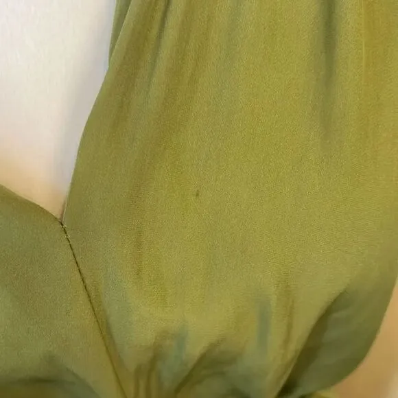 Ramy Brook Avocado/Sage Green Embroidered Hayley Midi Dress, size MEDIUM