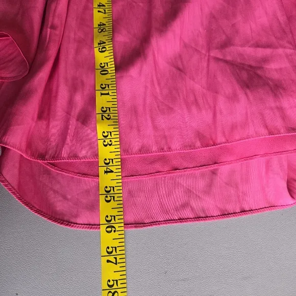 Ramy Brook Fuchsia Audrey Blouson Halter Midi Dress Women's L Minimalist Summer