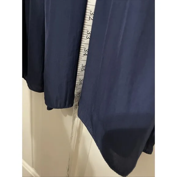 Ramy Brook Leila 1 Shoulder Drop Waist Mini Dress Flowy Size M Quiet Luxury