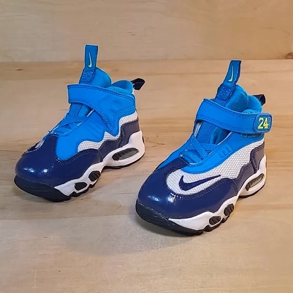 Rare🔥 Nike Air Griffey Max 1 TD Varsity Blue White Kids Athletic Shoes