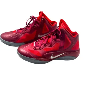 Rare NIKE ZOOM HYPERFUSE 2011 TEAM RED BASKETBALL SHOES PREMIUM Size 9 in EUC