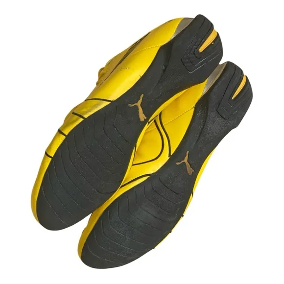 RARE Puma Leather Ferrari Scuderia Yellow Driving Men’s Shoes Size 14 Gorpcore