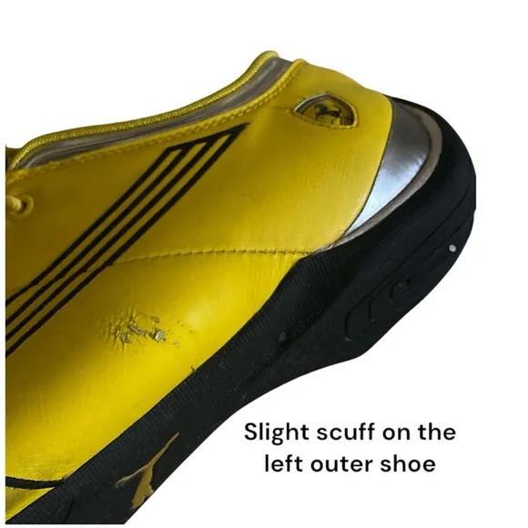 RARE Puma Leather Ferrari Scuderia Yellow Driving Men’s Shoes Size 14 Gorpcore