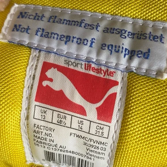 RARE Puma Leather Ferrari Scuderia Yellow Driving Men’s Shoes Size 14 Gorpcore