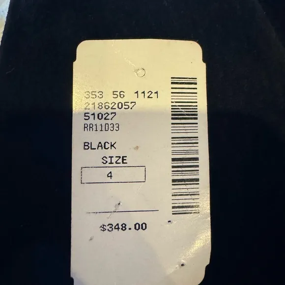 Real Clothes by Saks Fifth Ave Black Suede Dress Coat Size 4 Genuine Leather