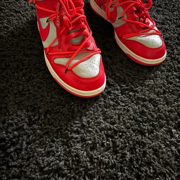 REAL Nike dunk Low Off-white University red dunks