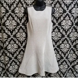 REBECCA TAYLOR SLEEVELESS DRESS SIZE 8 MINIMALIST CAREER NEUTRAL