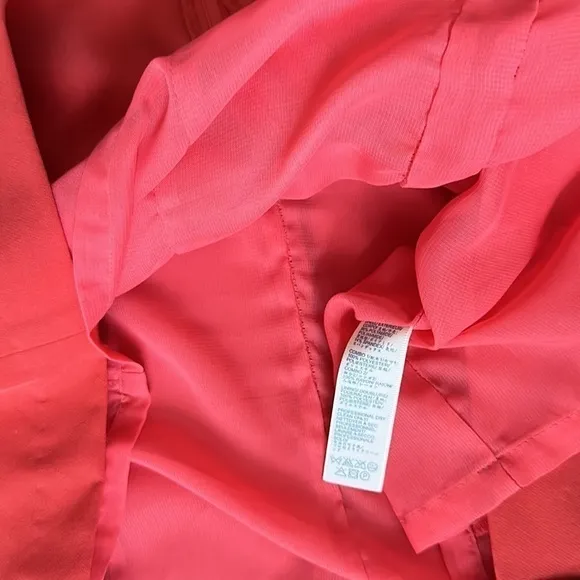 REBECCAMINKOFF dress deep orange with black trim size 12 luxury special occasion