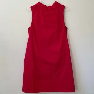Red 1901 Halter Neck Tie Cotton Shift Dress