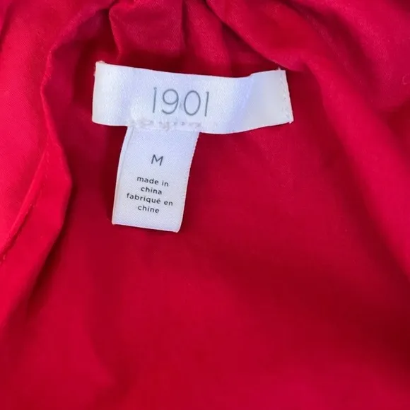 Red 1901 Halter Neck Tie Cotton Shift Dress