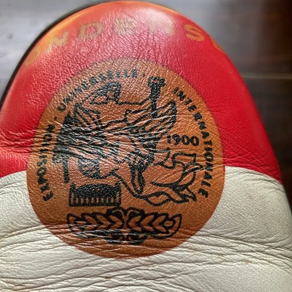 Red and White Logo Print Shoes