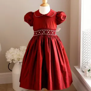 Red Silk Dress Luxury Special Occasion Flower Girl Boutique Size 6 NWT