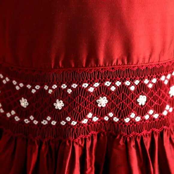 Red Silk Dress Luxury Special Occasion Flower Girl Boutique Size 6 NWT