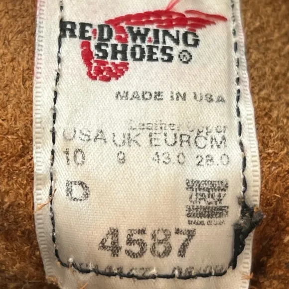 Red Wing 4587 Vintage Trail Boss Trucker Packer Boots sought-after model