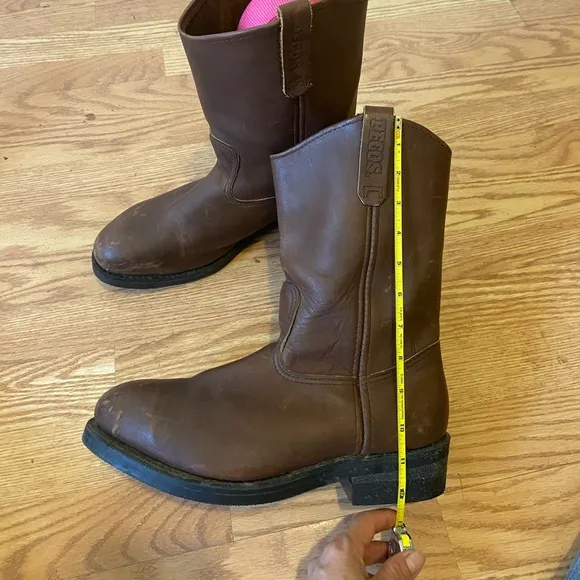 RED WING Brown Vintage Steel Toe USA Leather Trucker Trail Boss Boots 10.5