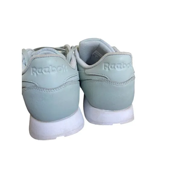 Reebok Classic Leather Shoes Womens Size 10 Green Leather Sneakers