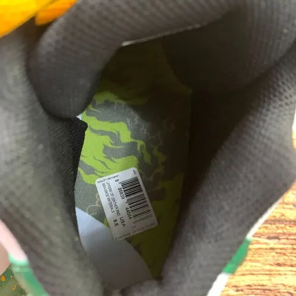 Reebok Kamikaze 2 Shoes Green Yellow Seattle SuperSonics V47579‎ 2013 Men's 9.5