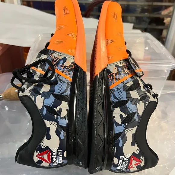 Reebok Mens CrossFit Orange Casual Shoes Sneakers Size 9.5