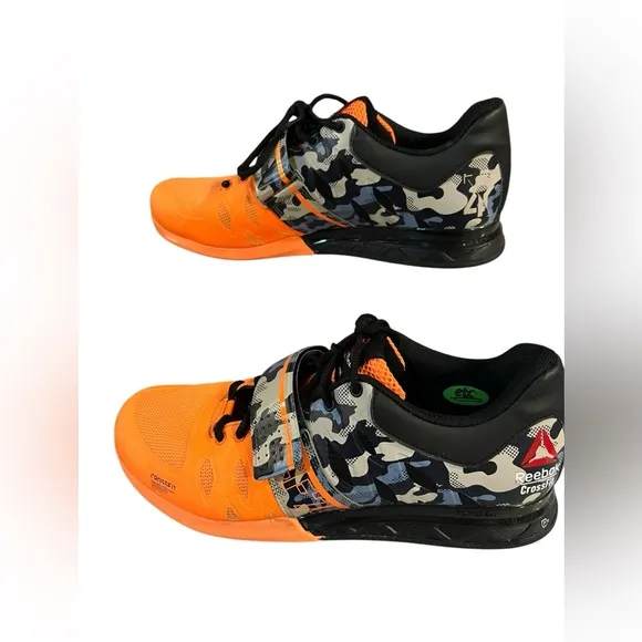 Reebok Mens CrossFit Orange Casual Shoes Sneakers Size 9.5