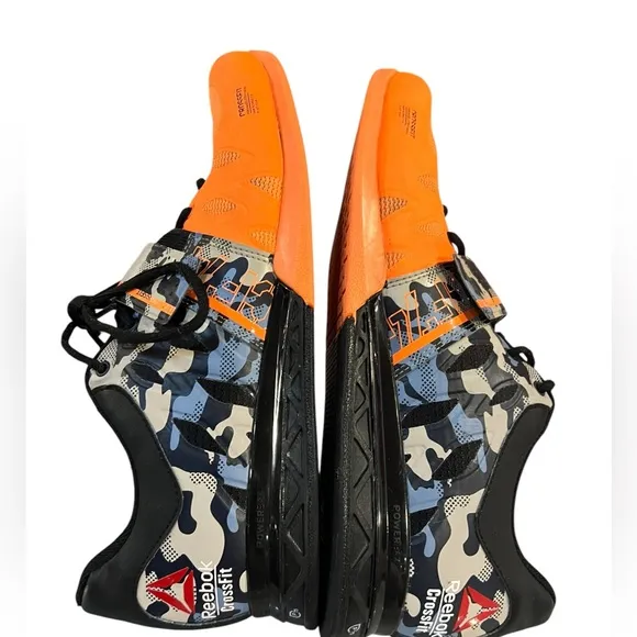 Reebok Mens CrossFit Orange Casual Shoes Sneakers Size 9.5