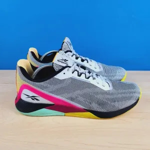 Reebok Nano X1 Grit White Black Pink Mens Size‎ 11.5 Training shoes H02864