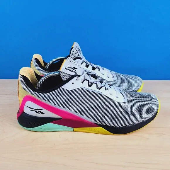 Reebok Nano X1 Grit White Black Pink Mens Size‎ 11.5 Training shoes H02864