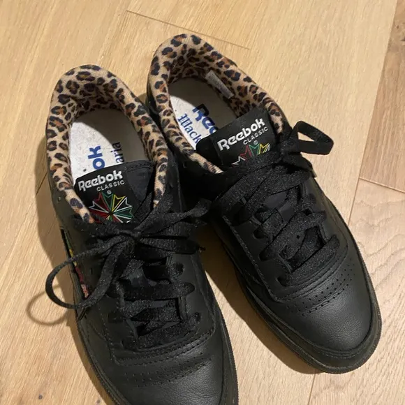 Reebok x Wacko Maria Club black leather C 85 Shoes