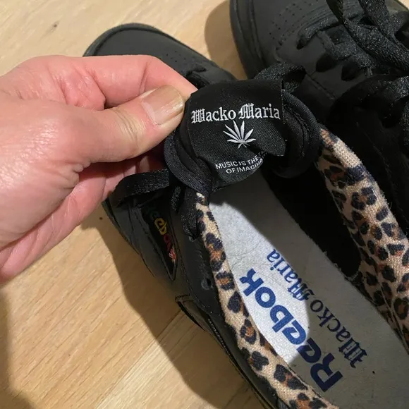 Reebok x Wacko Maria Club black leather C 85 Shoes
