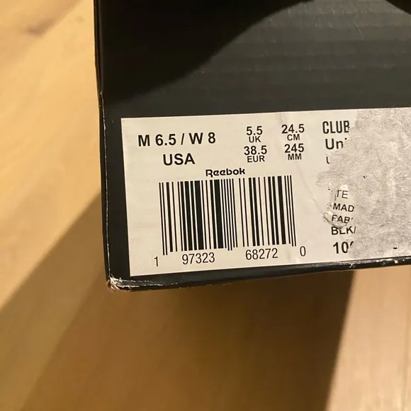Reebok x Wacko Maria Club black leather C 85 Shoes