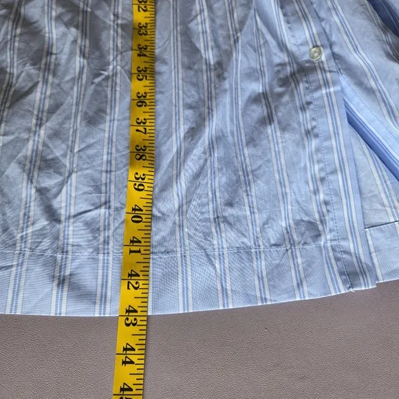 Refinity Rylee Pinstripe Shirt Dress Women's 22 Preppy Coastal Summer Minimalist