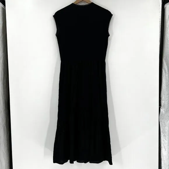 Reformation Black Rishi Dress Size 8