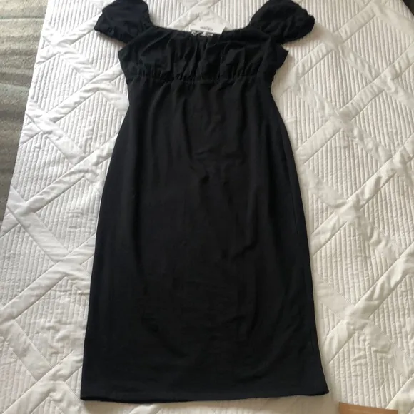 Reformation Women’s Elegant Black Dress Classic Chic Punk Goth Minimalist